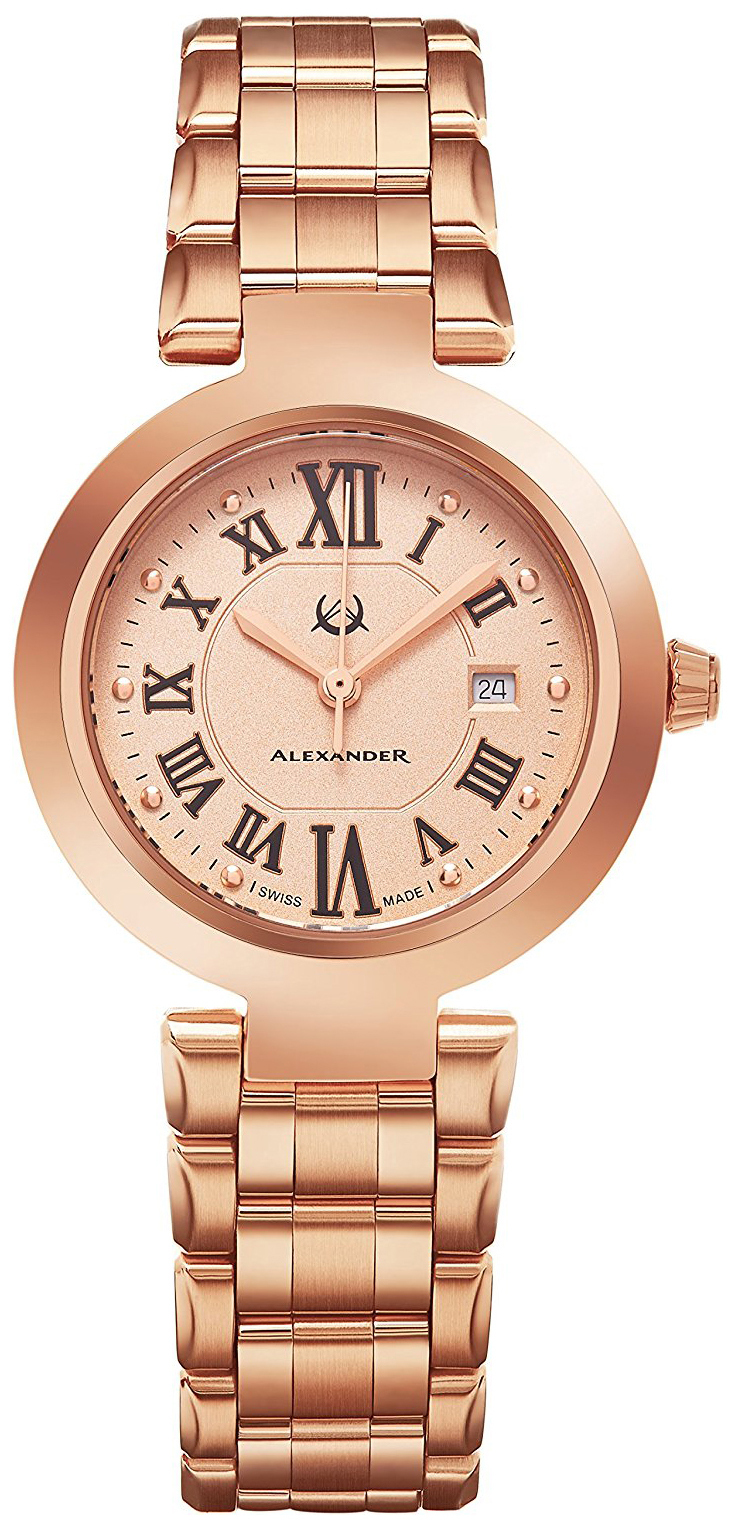 Alexander Monarch Dameklokke A203B-05 Rosegullfarget/Rose-gulltonet - Alexander