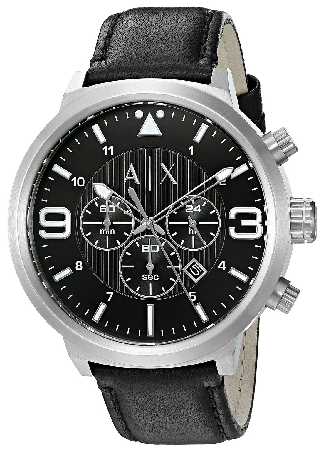 Bilde av Armani Exchange Atlc Herreklokke Ax1371 Sort/lær Ø49 Mm