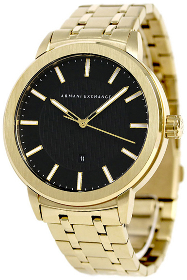 Bilde av Armani Exchange Street Herreklokke Ax1456 Sort/gulltonet Stål Ø46 Mm