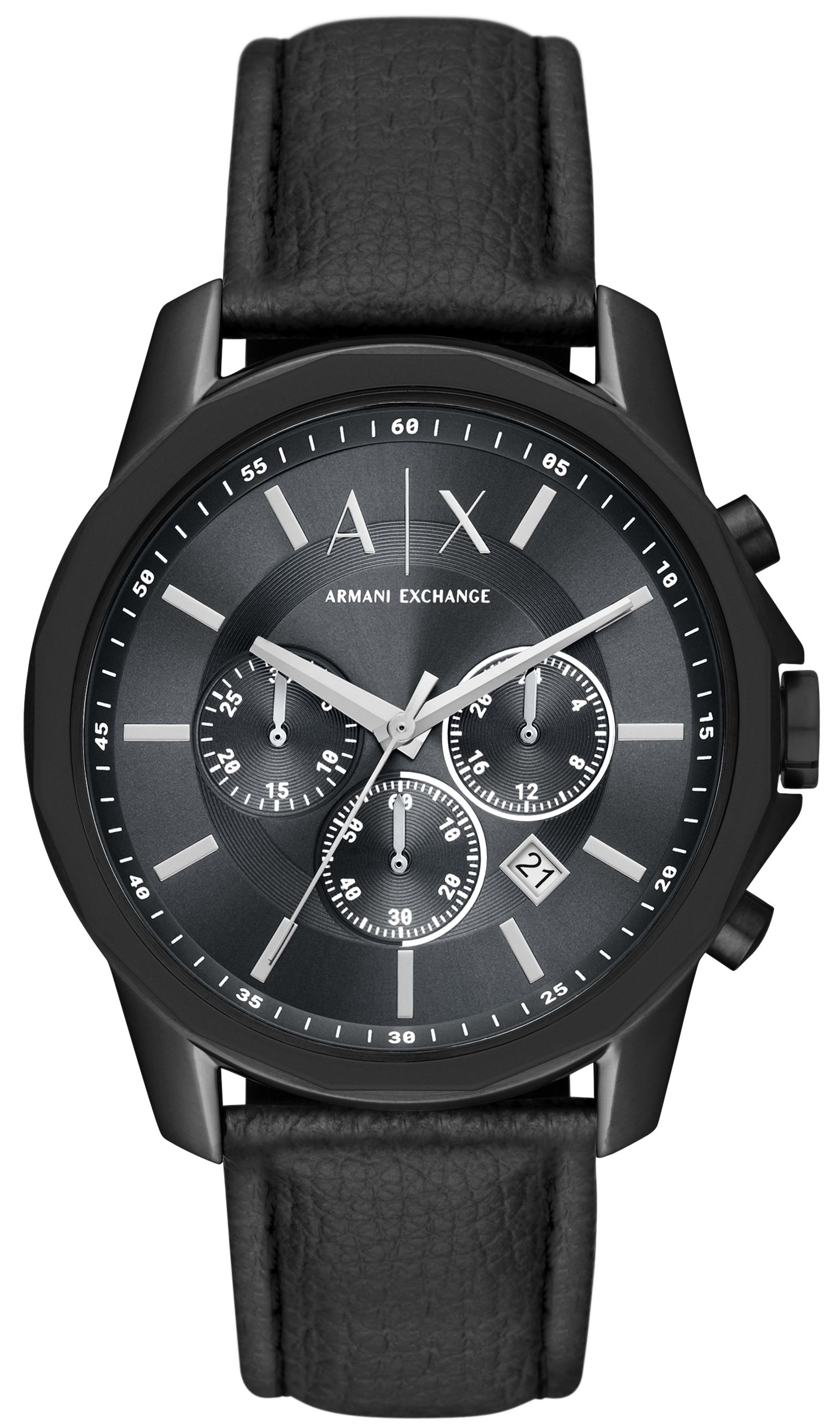 Bilde av Armani Exchange Herreklokke Ax1724 Banks Grå/lær Ø44 Mm