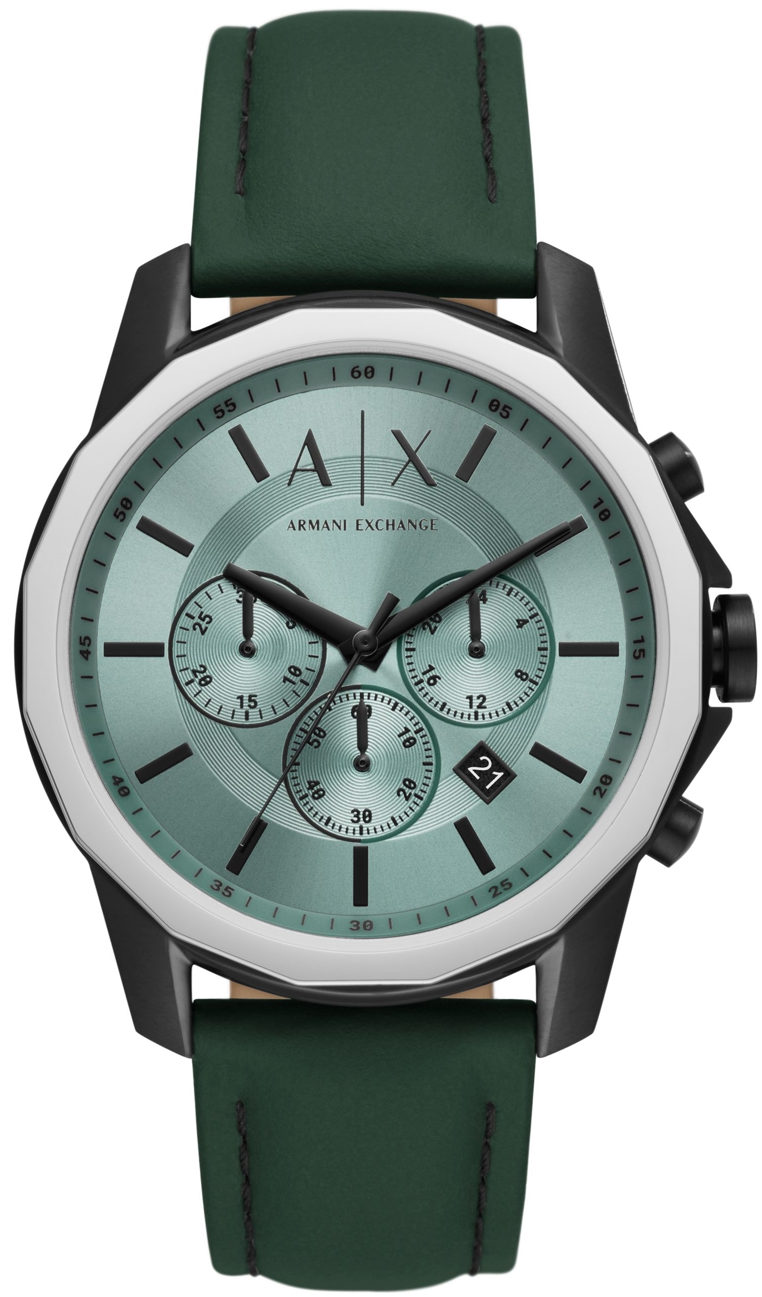 Bilde av Armani Exchange Herreklokke Ax1725 Banks Grønn/lær Ø44 Mm