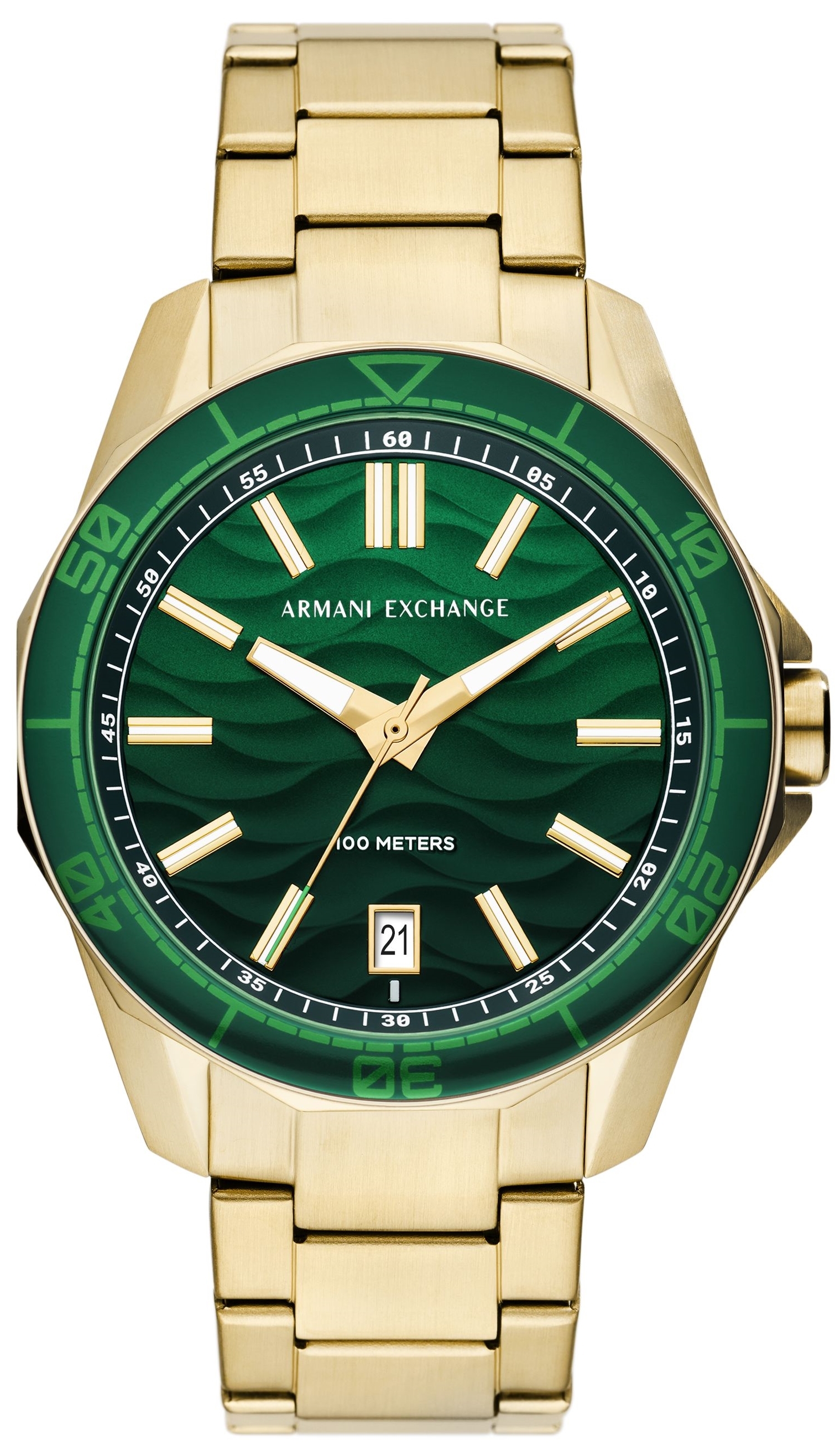 Armani Exchange Herreklokke AX1951 Spencer Grønn/Gulltonet stål