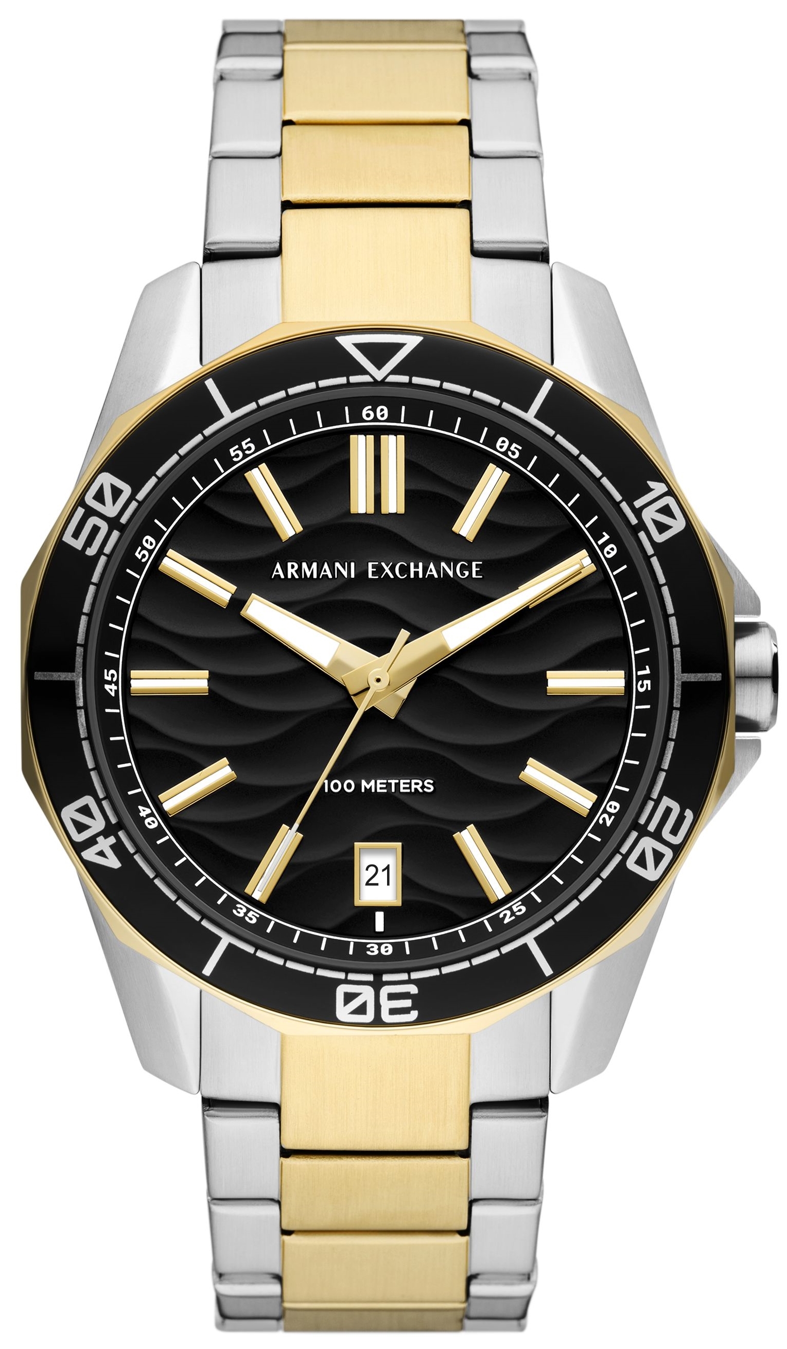 Armani Exchange Herreklokke AX1956 Spencer Sort/Gulltonet stål Ø44