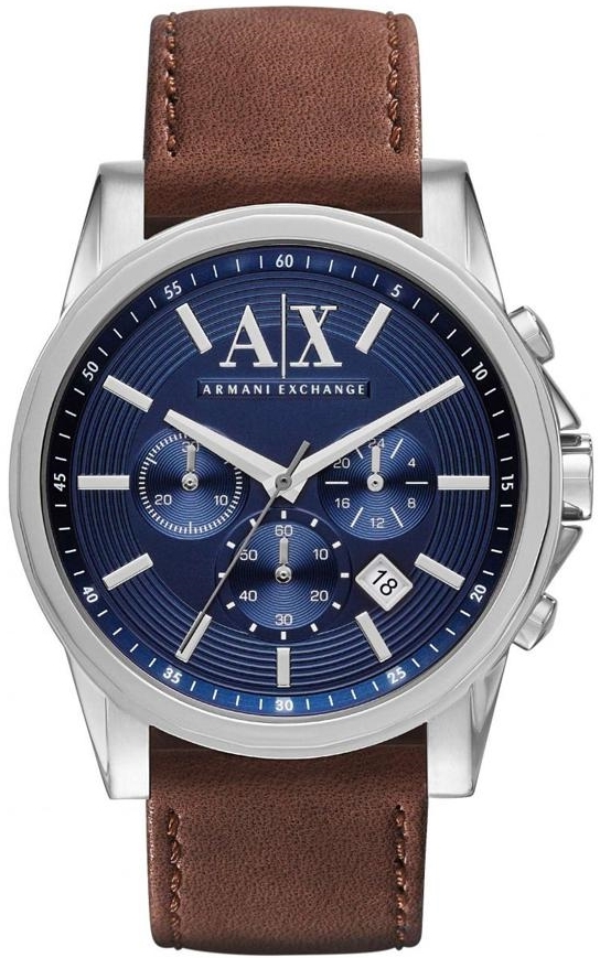 Bilde av Armani Exchange Herreklokke Ax2501 Smart Blå/lær Ø44 Mm