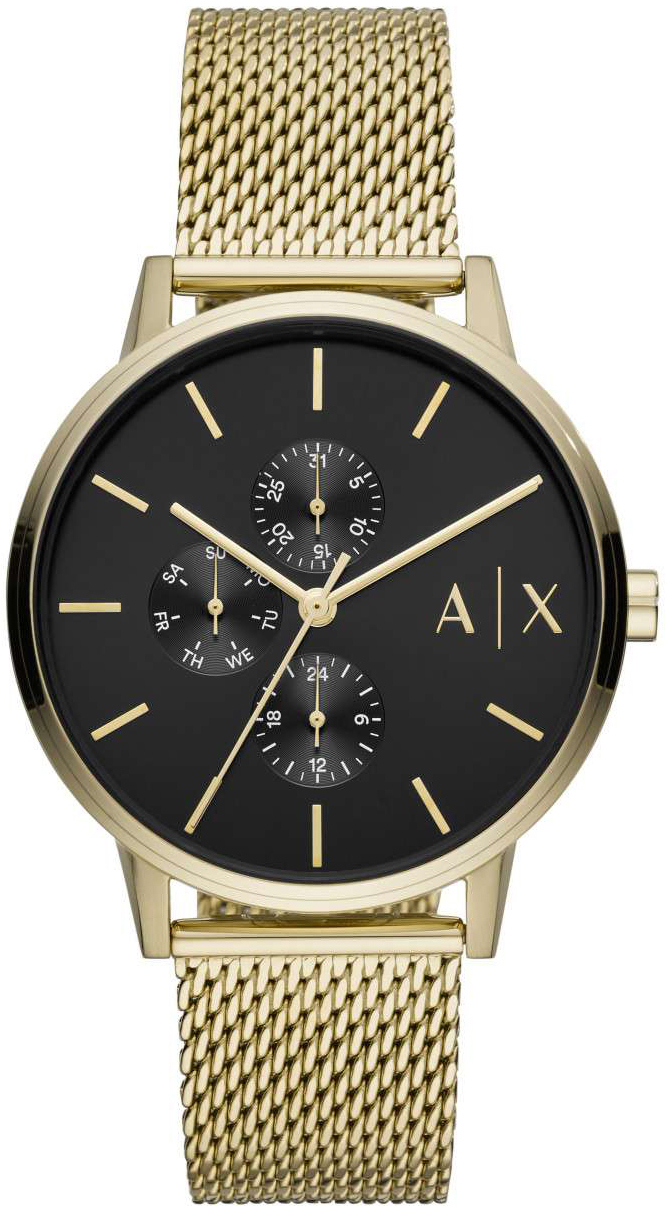 Bilde av Armani Exchange Cayde Herreklokke Ax2715 Sort/gulltonet Stål Ø42 Mm