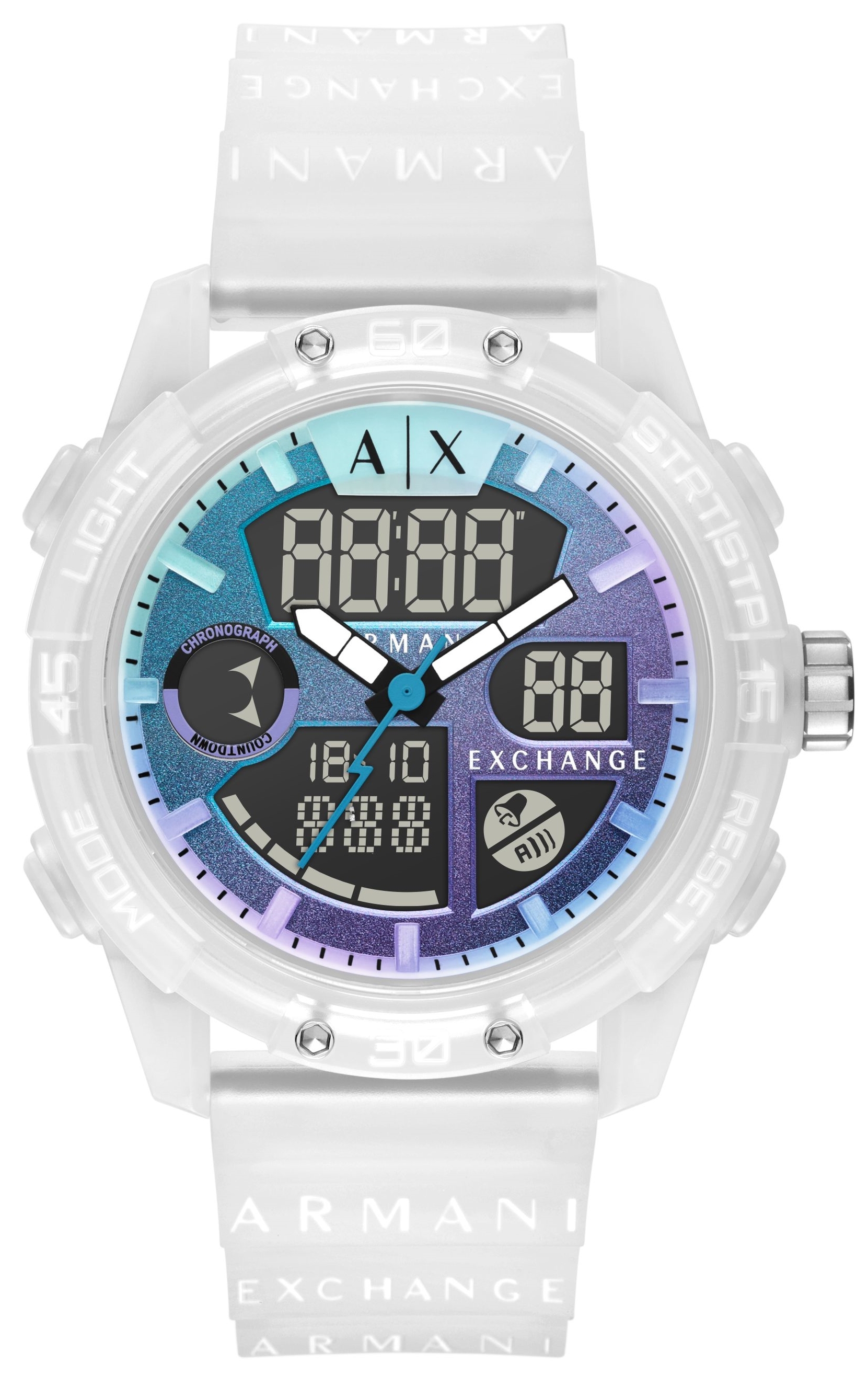 Bilde av Armani Exchange Herreklokke Ax2963 D-bolt Flerfarget/gummi Ø46 Mm