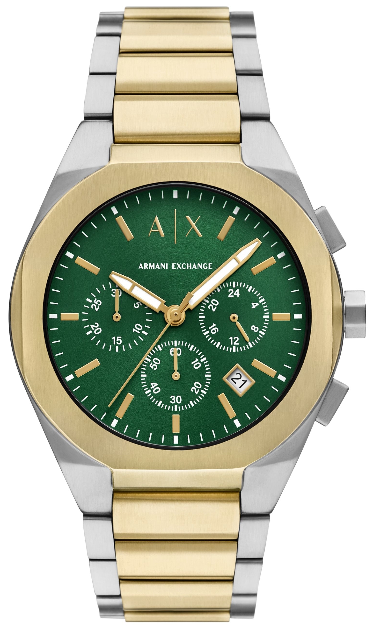 Armani Exchange Herreklokke AX4184 Raphael Grønn/Gulltonet stål