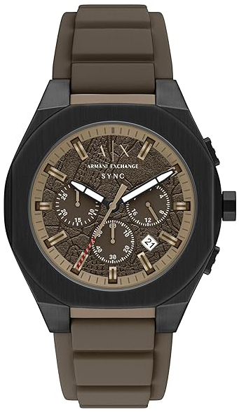Armani Exchange Herreklokke AX4293 Sync Brun/Gummi Ø42 mm