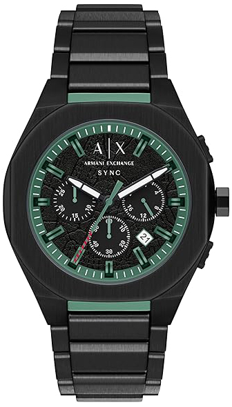 Armani Exchange Herreklokke AX4294 Sync Sort/Stål Ø42 mm