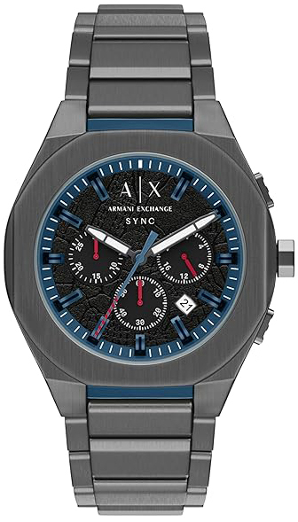 Armani Exchange Herreklokke AX4295 Sync Sort/Stål Ø42 mm