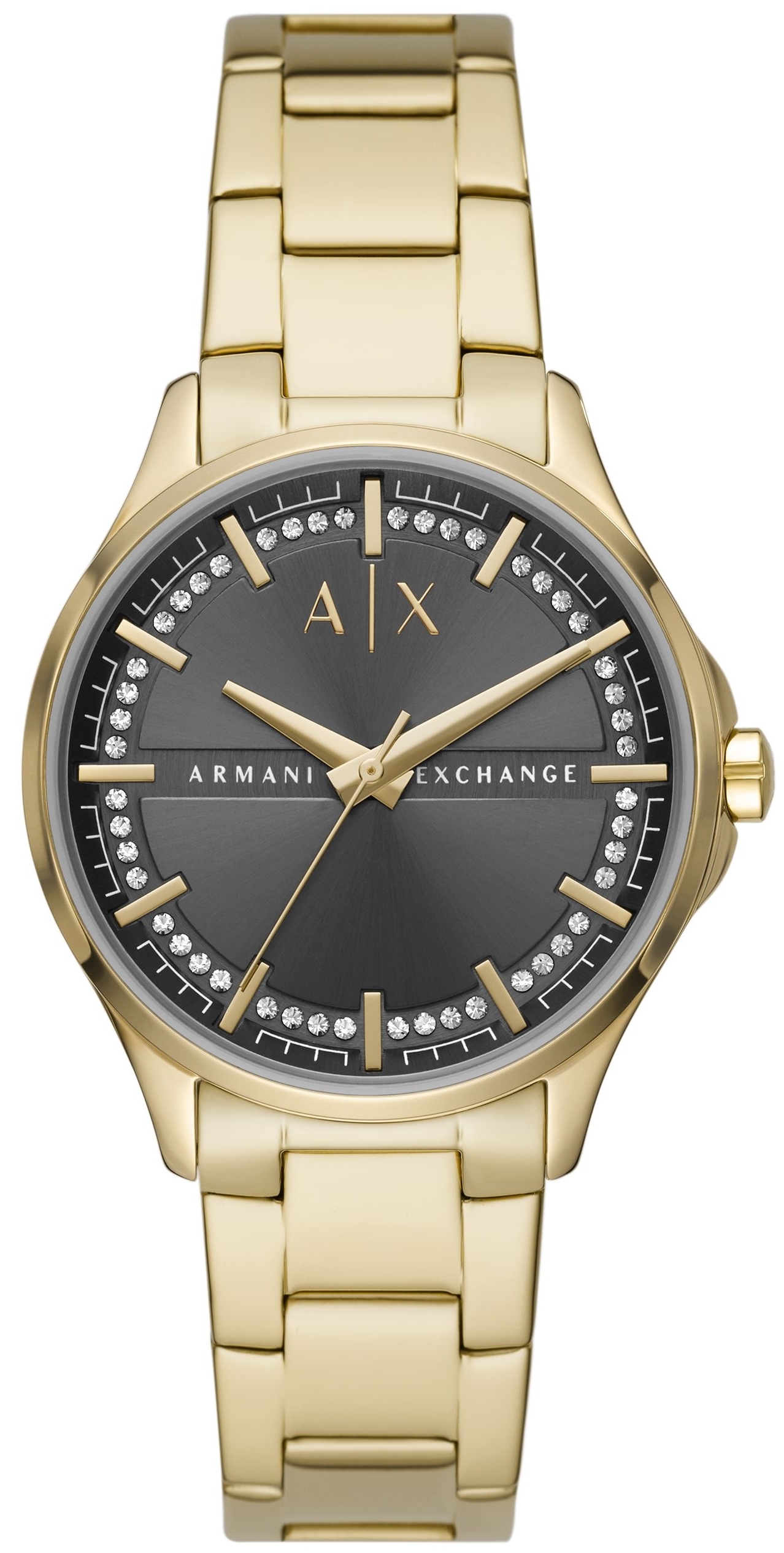 Bilde av Armani Exchange Dameklokke Ax5257 Lady Hampton Grå/gulltonet Stål