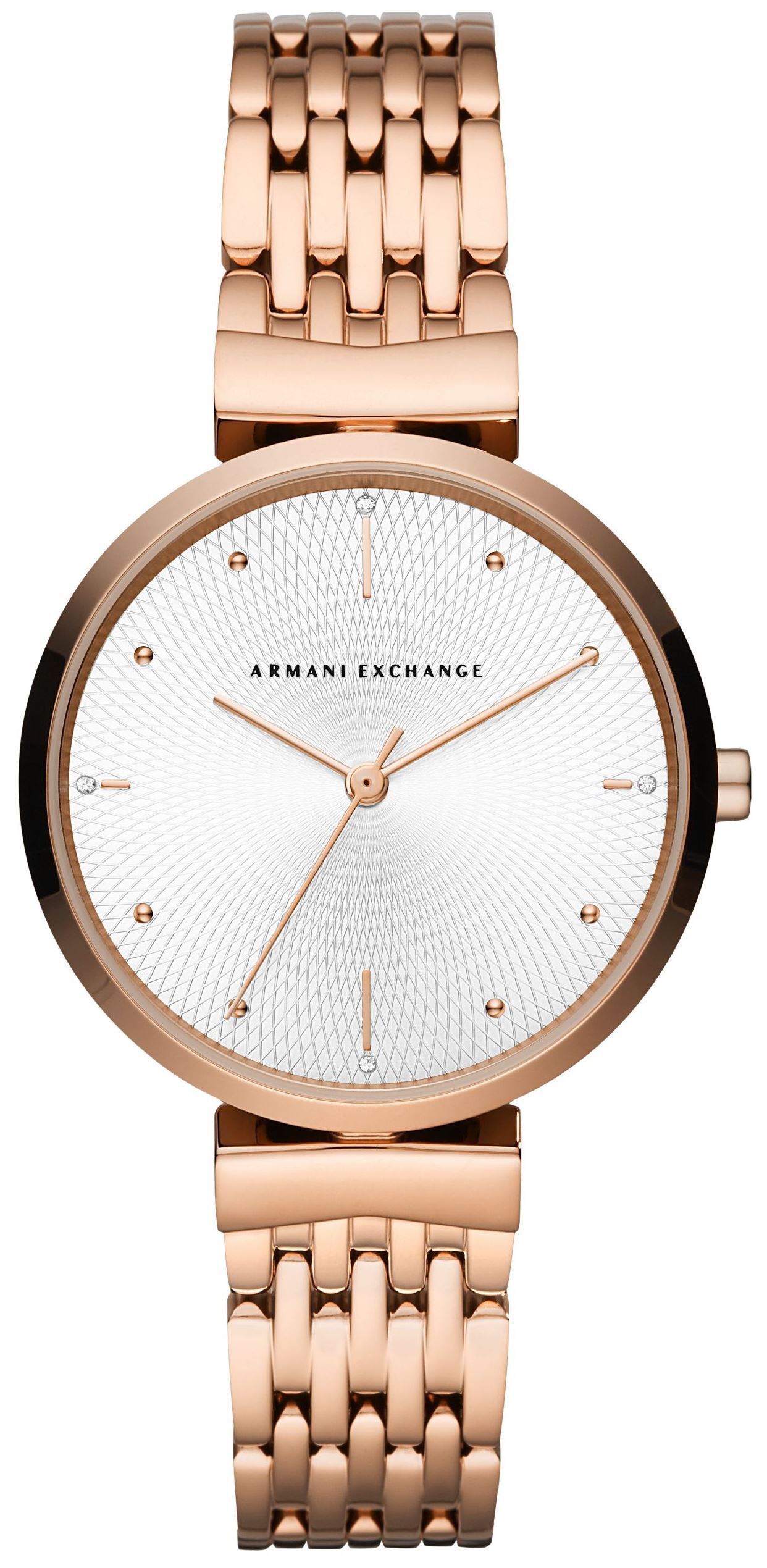 Bilde av Armani Exchange Zoe Dameklokke Ax5901 Sølvfarget/rose-gulltonet