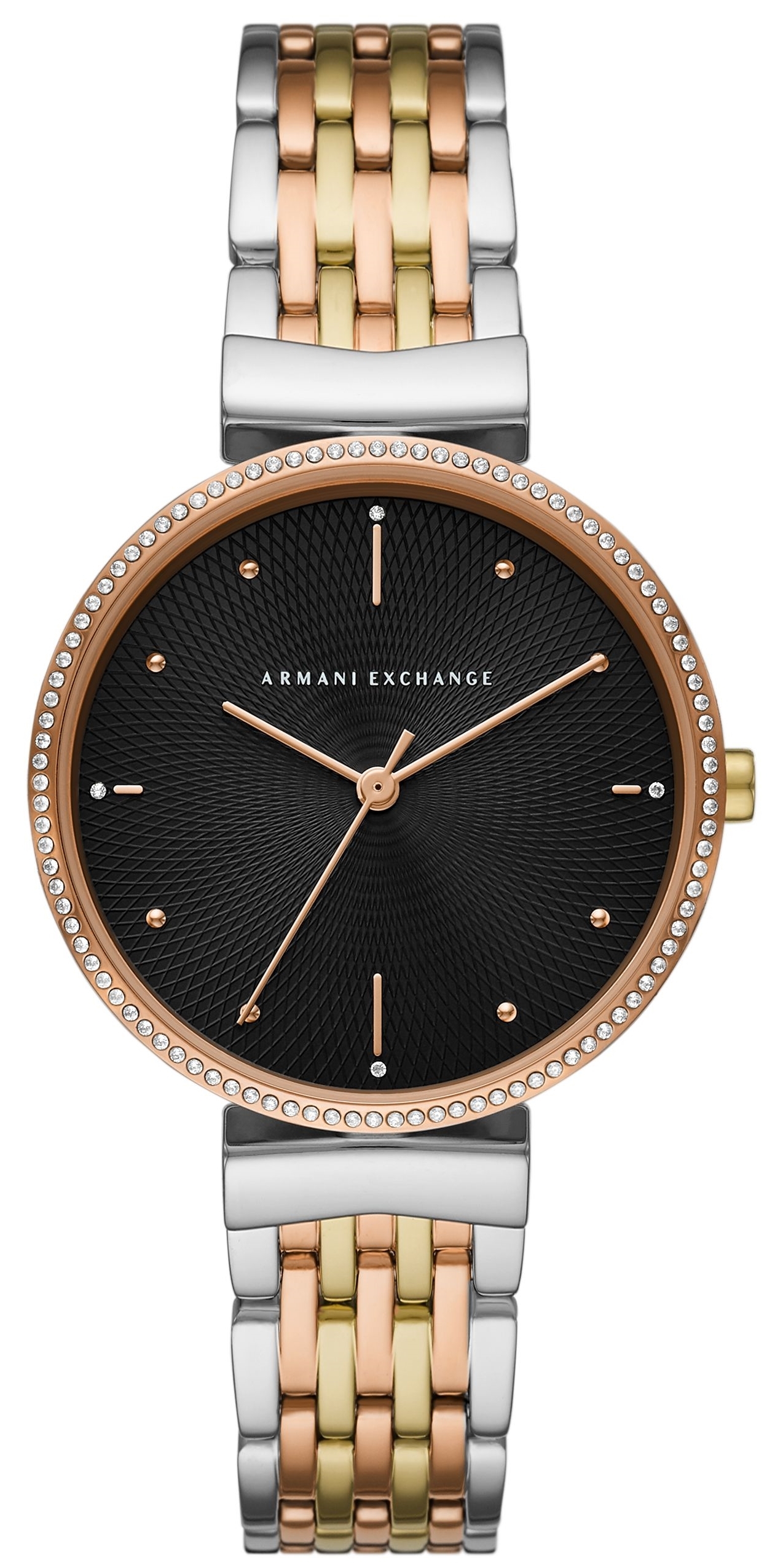 Bilde av Armani Exchange Dameklokke Ax5911 Zoe Sort/gulltonet Stål Ø36 Mm