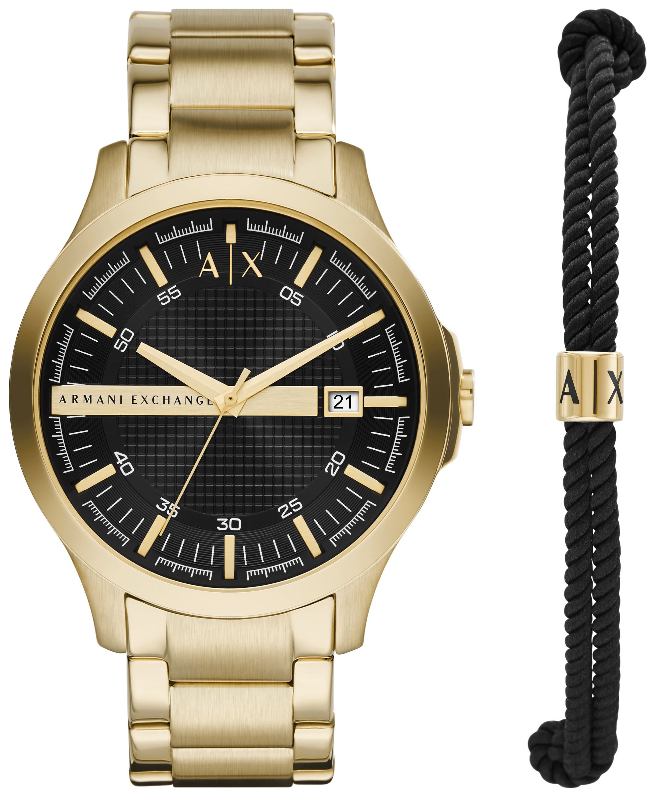 Bilde av Armani Exchange Herreklokke Ax7124 Hampton Sort/gulltonet Stål Ø46