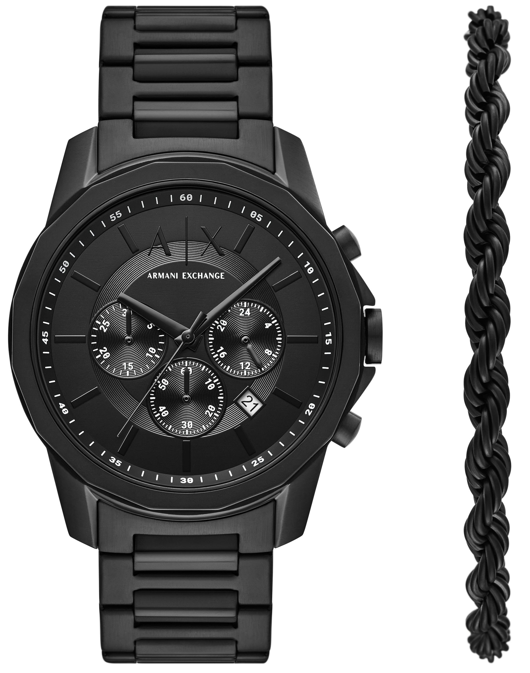 Armani Exchange Herreklokke AX7163SET Banks Sort/Stål Ø44 mm