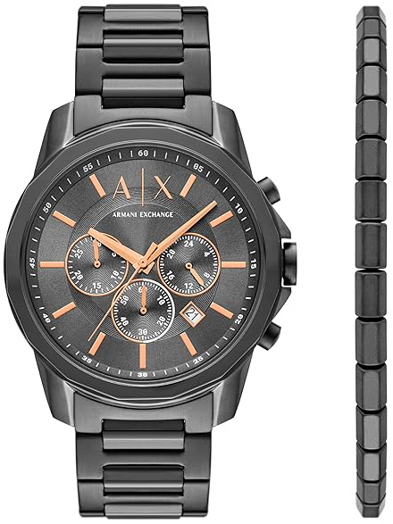 Armani Exchange Herreklokke AX7170SET Grå/Stål Ø44 mm