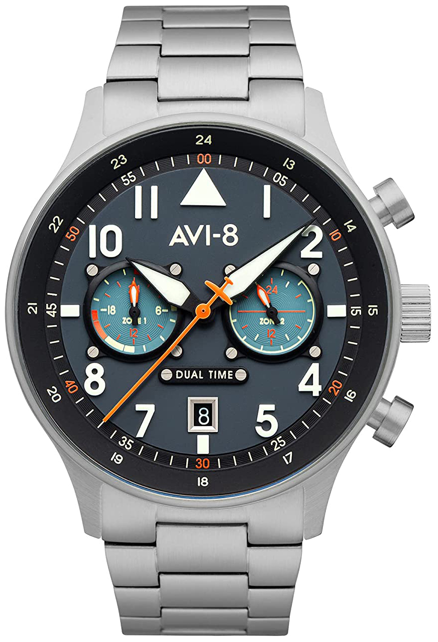 Bilde av Avi-8 Herreklokke Av-4088-22 Hawker Hurricane Blå/stål Ø43 Mm