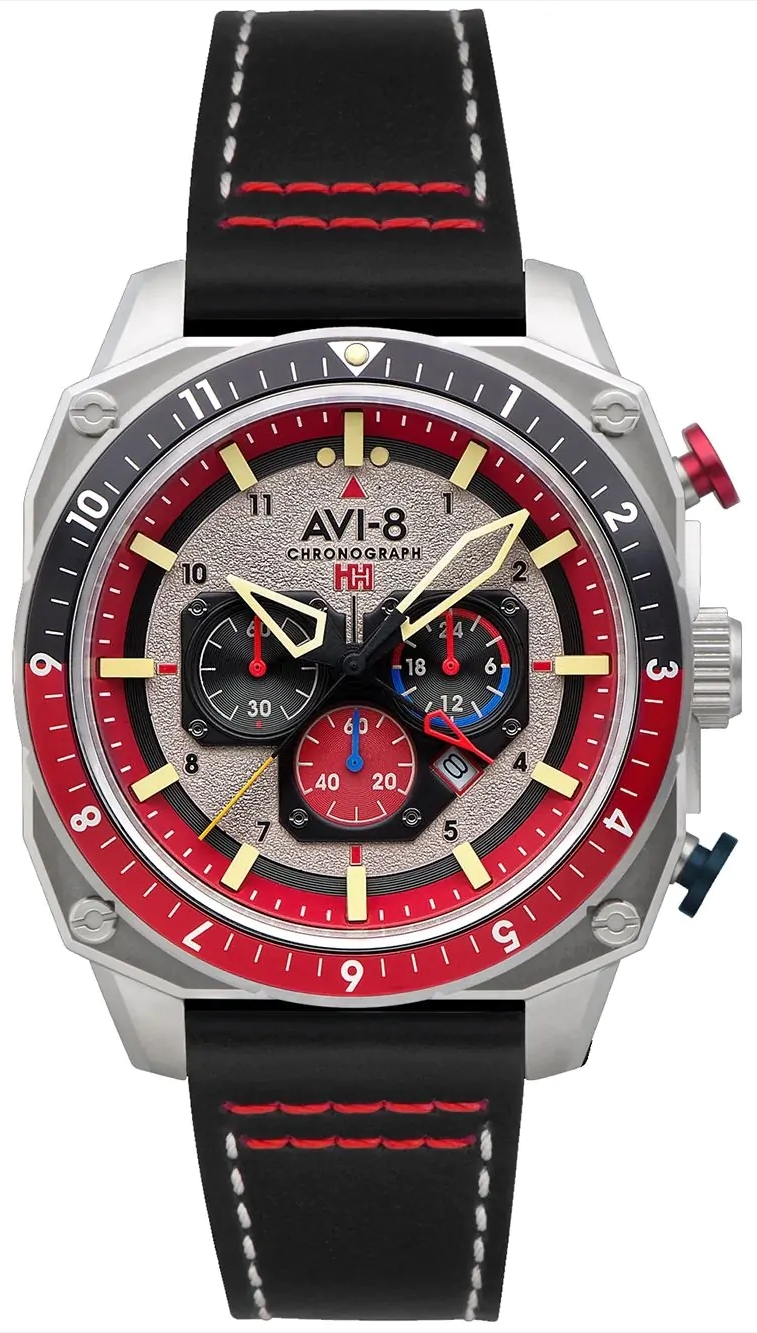 AVI-8 Herreklokke AV-4100-03 Hawker Hunter Grå/Lær Ø43 mm