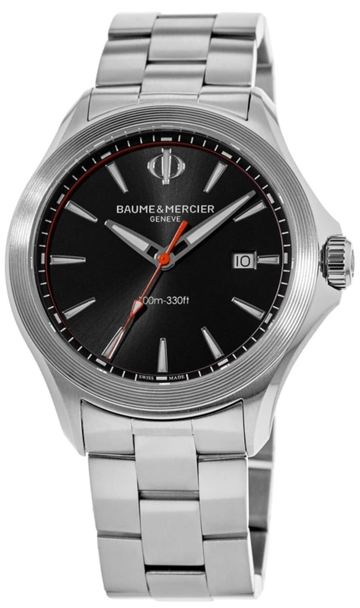Baume & Mercier Herreklokke M0A10412 Clifton Sort/Stål Ø42 mm