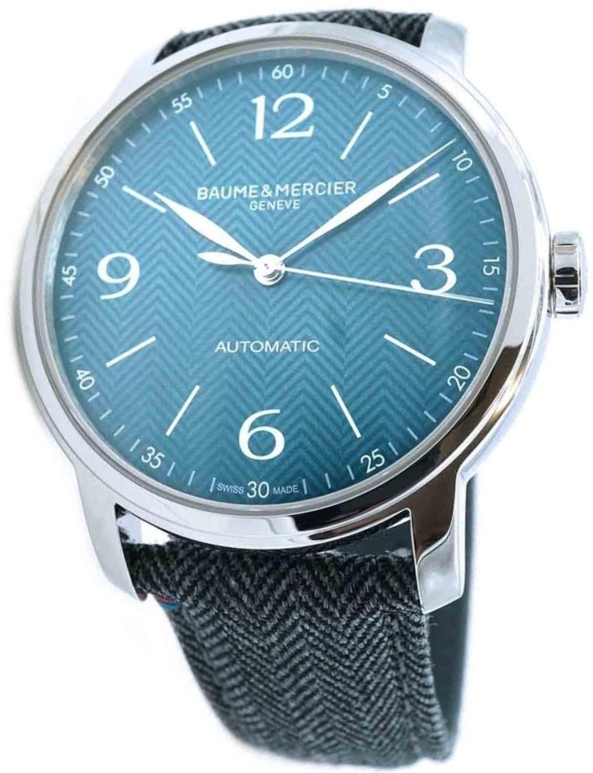 Baume & Mercier Herreklokke M0A10708 Classima Blå/Lær Ø42 mm