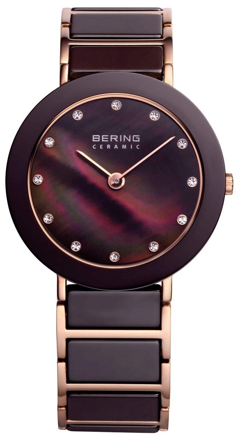 Bilde av Bering Dameklokke 11435-765 Ceramic Brun/rose-gulltonet Stål Ø29 Mm