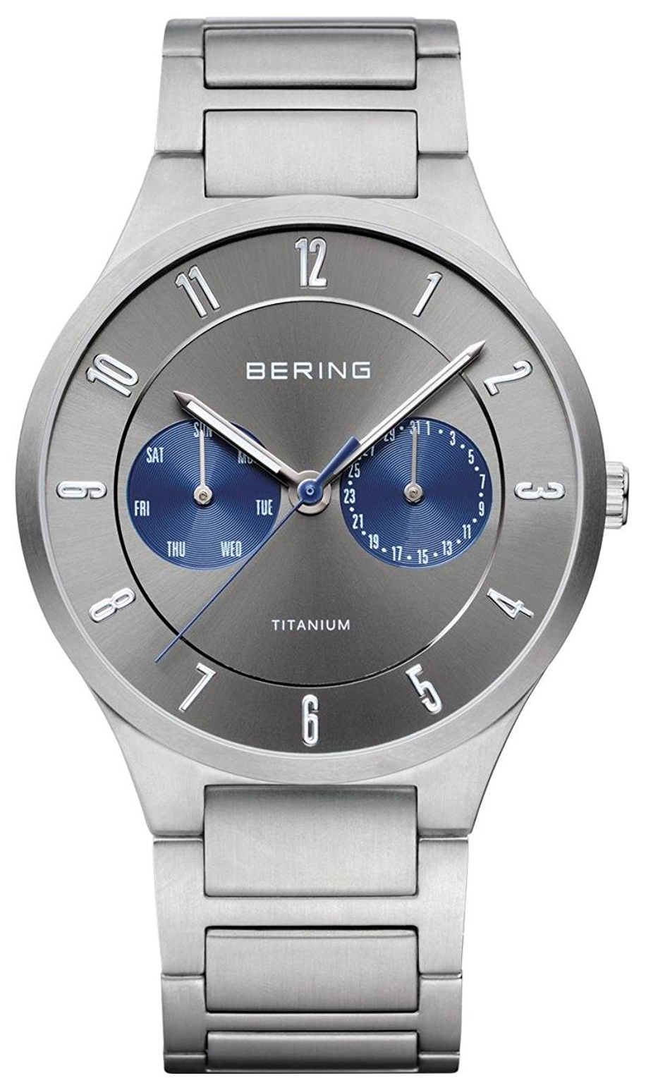 Bering Titanium Herreklokke 11539-777 Sølvfarget/Titan Ø39 mm