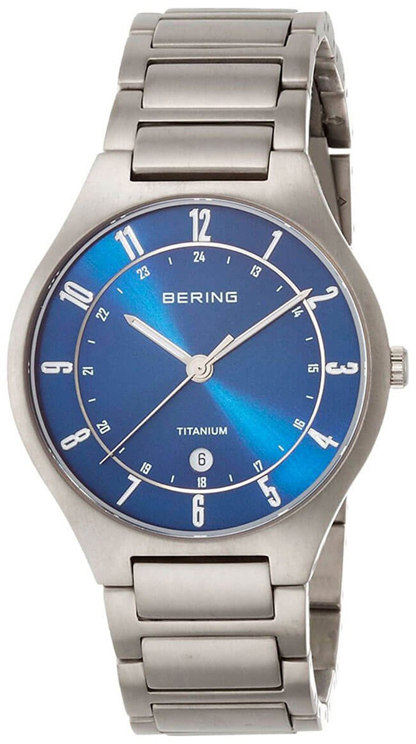 Bering Titanium Herreklokke 11739-707 Blå/Titan Ø39 mm