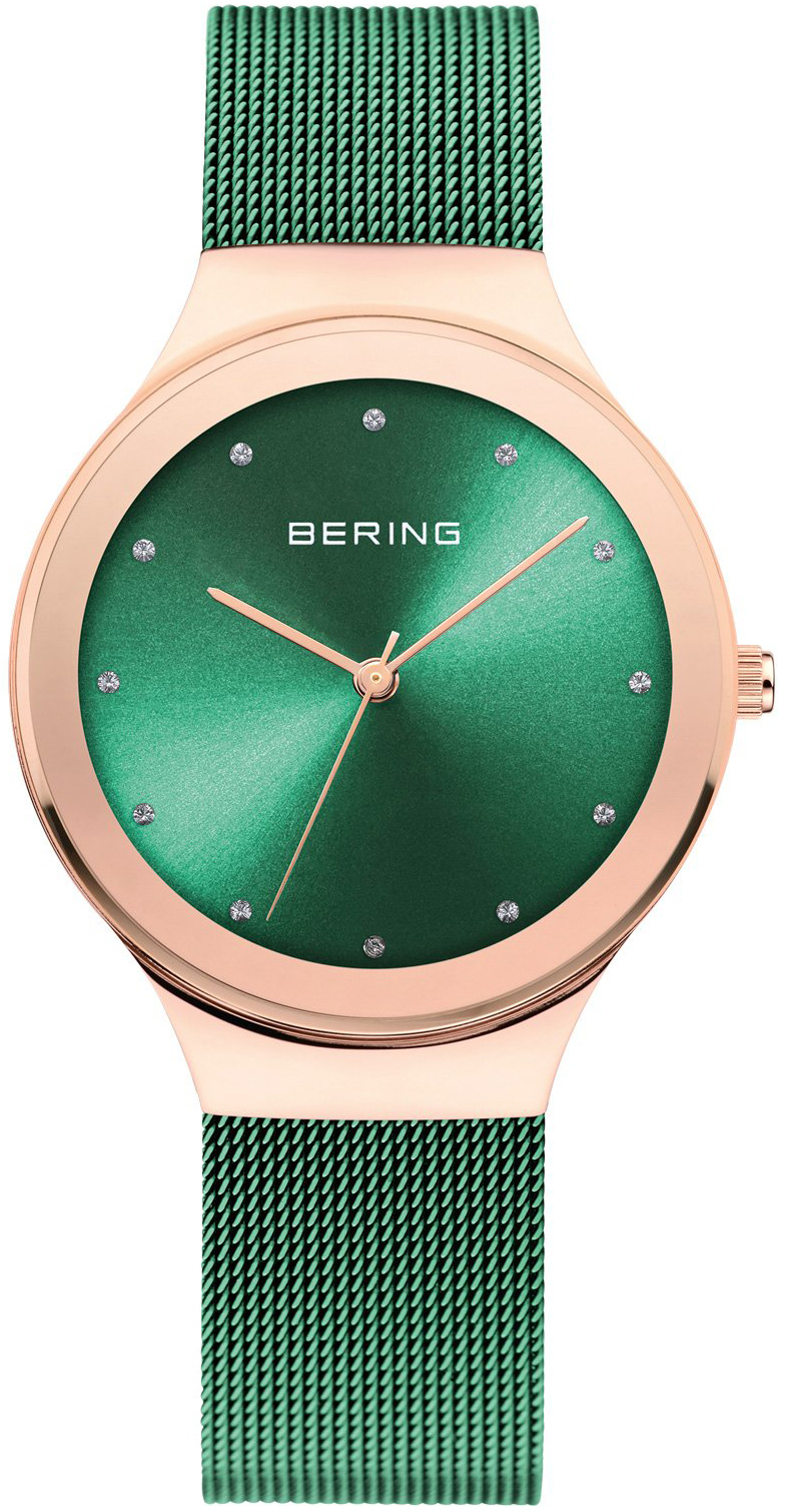 Bilde av Bering Dameklokke 12934-868 Classic Grønn/stål Ø34 Mm