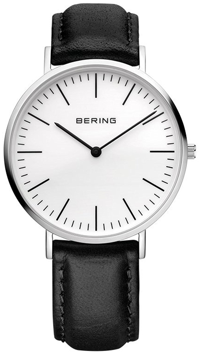 Bering Classic 13738-404 Hvit/Lær Ø38 mm - Bering