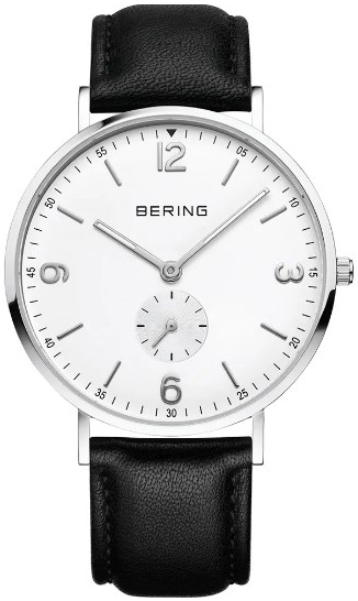 Bering Herreklokke 14040-404 Classic Hvit/Lær Ø40 mm