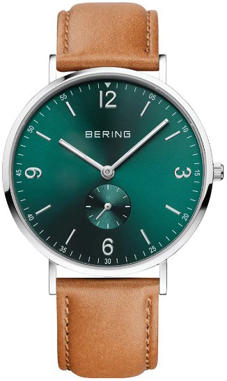 Bering Herreklokke 14040-508 Classic Grønn/Lær Ø40 mm