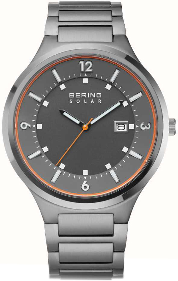Bering Herreklokke 14442-777 Solar Grå/Stål Ø42 mm
