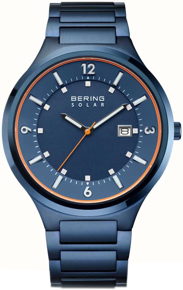 Bering Herreklokke 14442-797 Solar Blå/Stål Ø42 mm