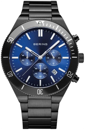 Bering Herreklokke 15043-727 Classic Blå/Stål Ø43 mm