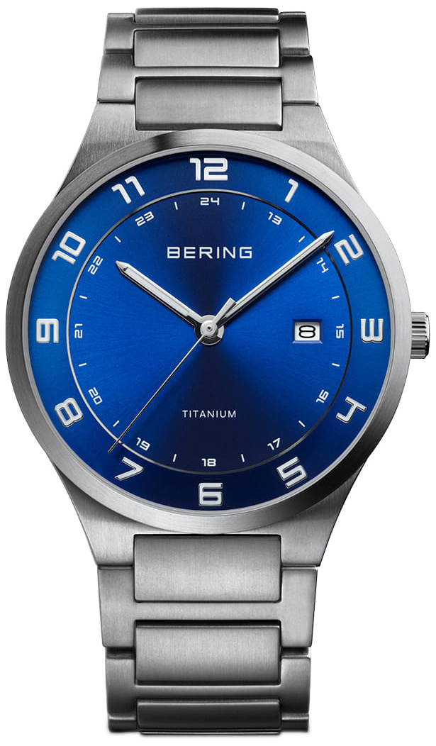 Bering Herreklokke 15139-707 Titanium Blå/Titan Ø39 mm