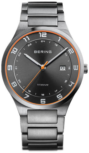 Bering Herreklokke 15139-709 Titanium Sort/Titan Ø39 mm