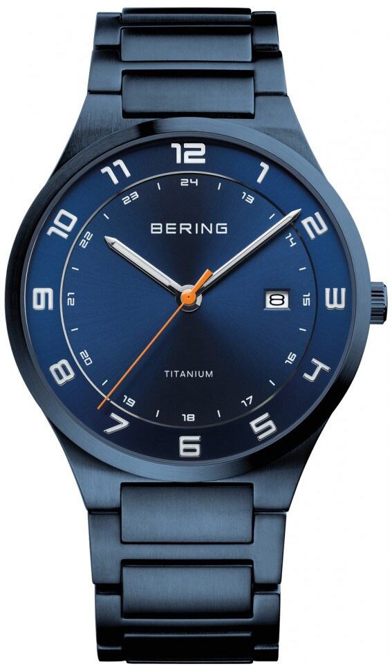 Bering Herreklokke 15139-797 Titanium Blå/Titan Ø39 mm