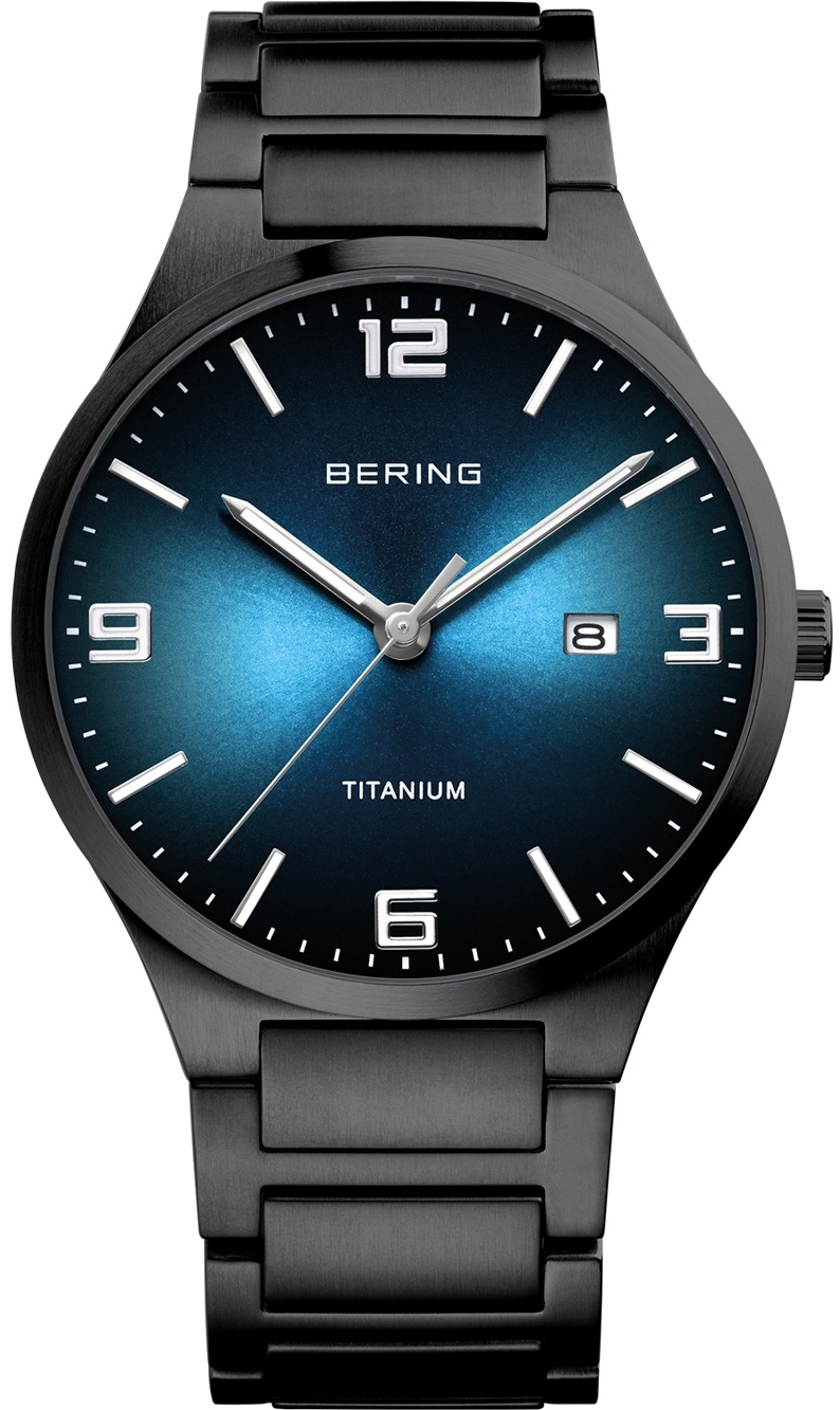 Bilde av Bering Herreklokke 15240-727 Titanium Blå/titan Ø40 Mm