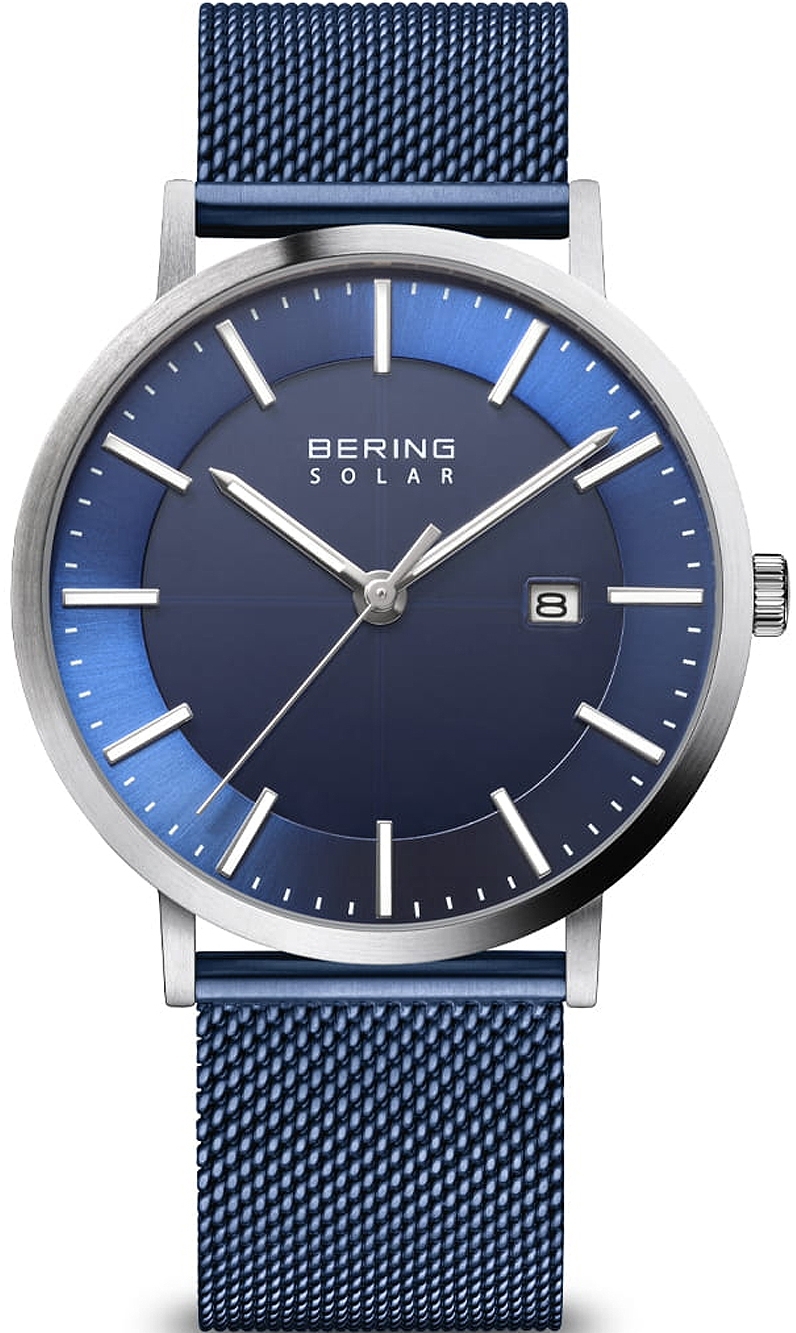 Bilde av Bering Herreklokke 15439-307 Solar Blå/stål Ø40 Mm