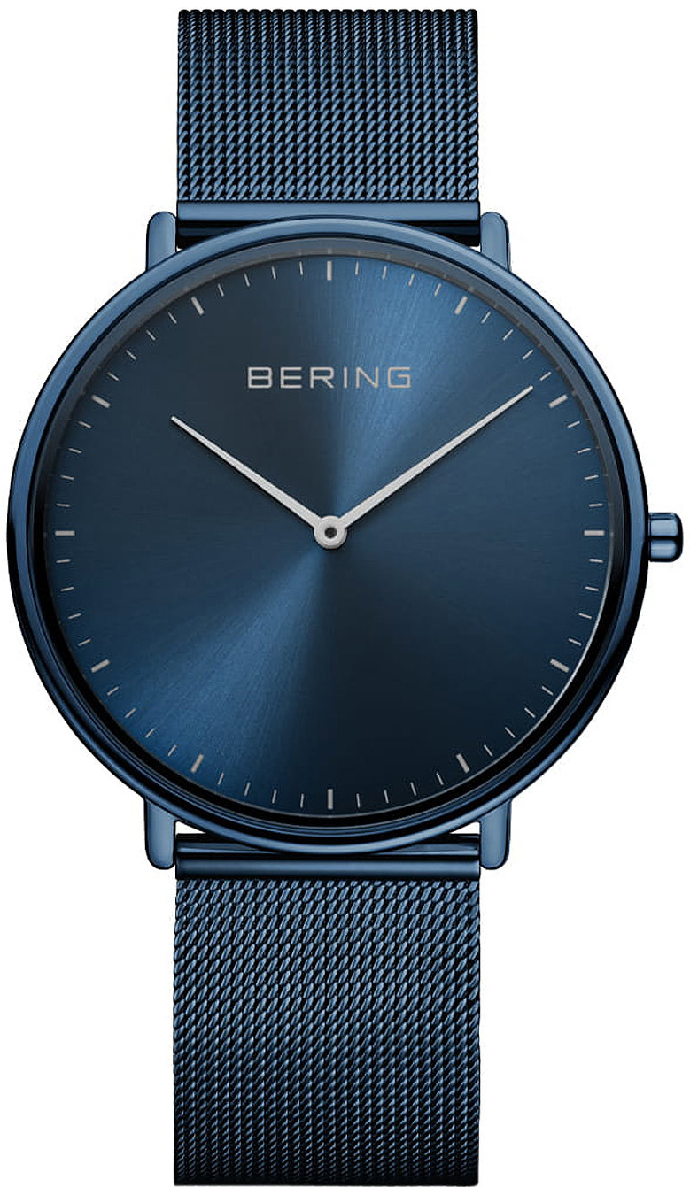 Bilde av Bering Herreklokke 15739-397 Ultra Slim Blå/stål Ø39 Mm