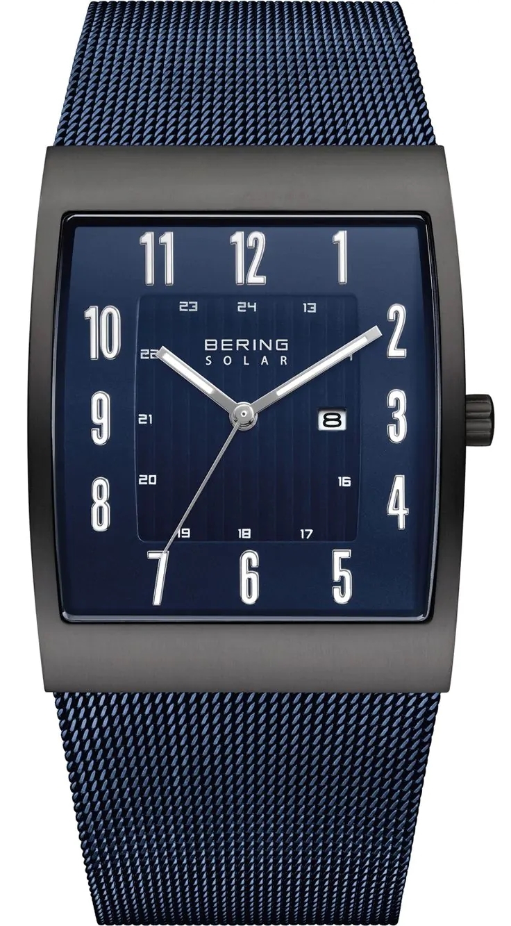Bering Herreklokke 16433-327 Solar Blå/Stål Ø33 mm