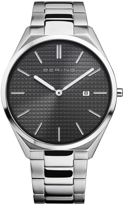 Bilde av Bering Herreklokke 17240-702 Ultra Slim Sort/stål Ø40 Mm