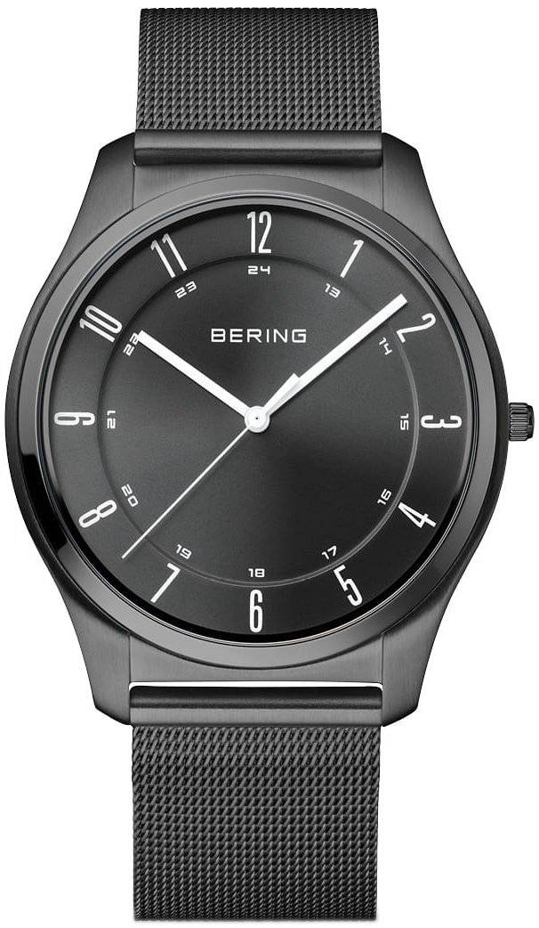 Bering Herreklokke 18340-222 Ultra Slim Sort/Stål Ø40 mm