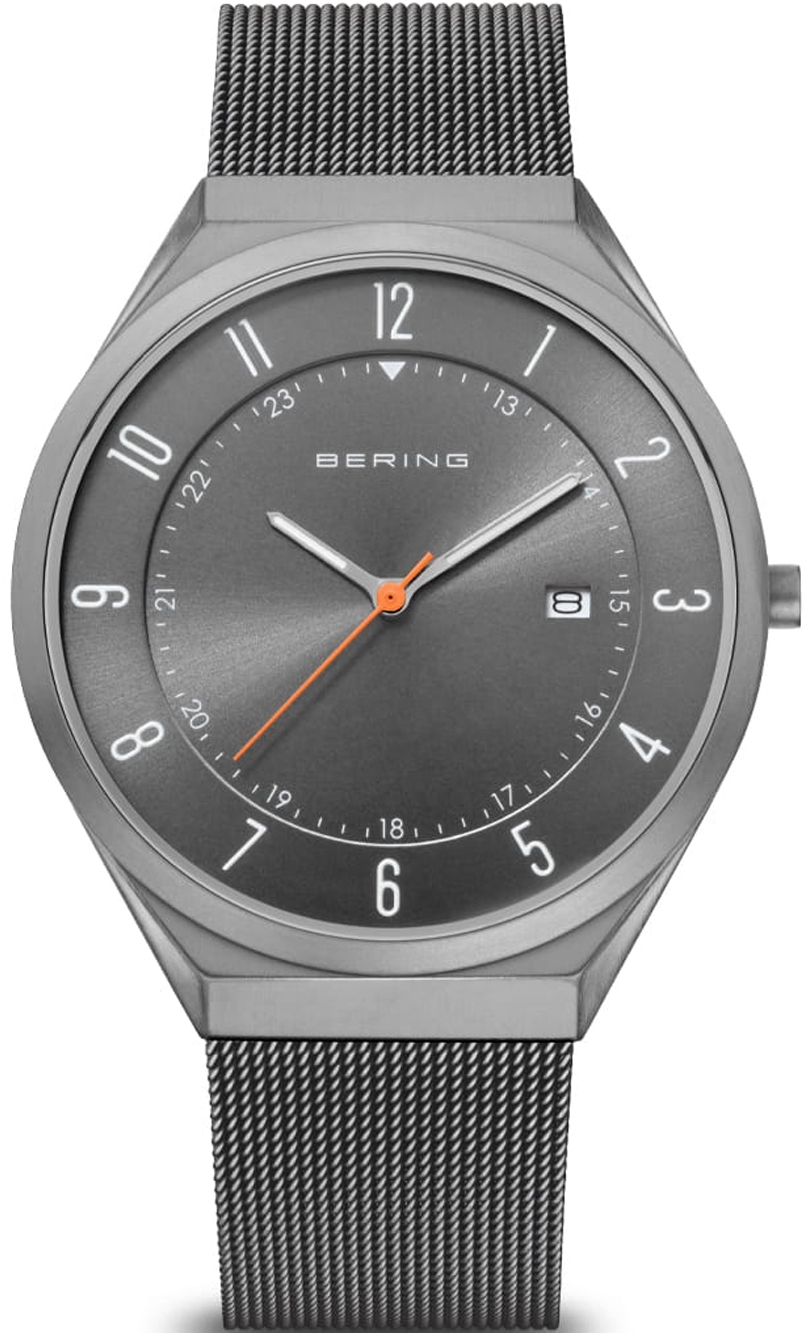 Bilde av Bering Herreklokke 18740-377 Ultra Slim Grå/stål Ø40 Mm