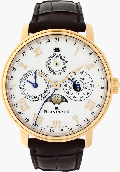 Bilde av Blancpain Herreklokke 0888-3631-55b Villeret Hvit/lær Ø45 Mm