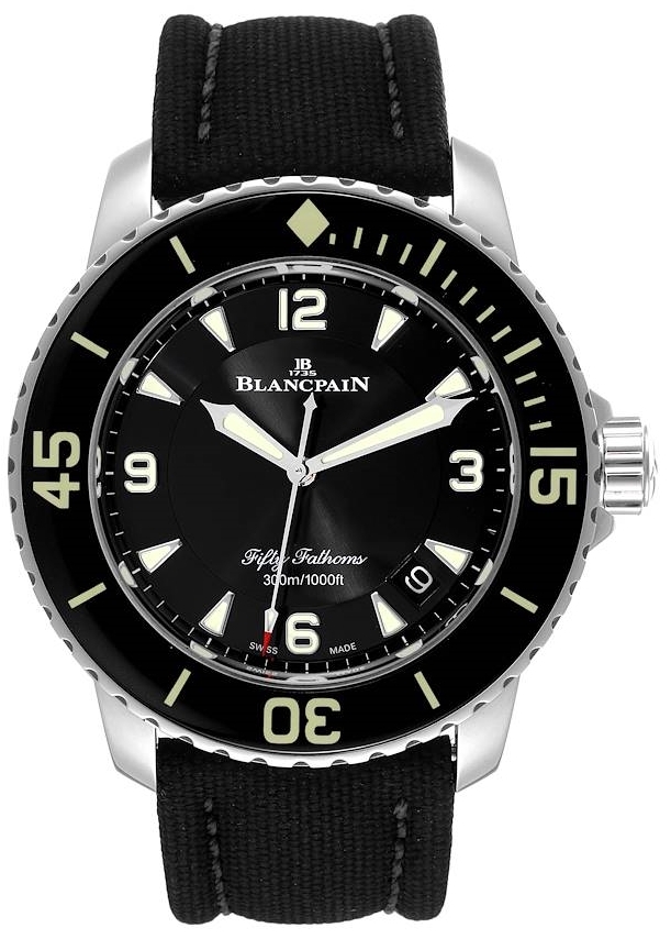 Bilde av Blancpain Herreklokke 5015-1130-52a Sport Fifty Fathoms Sort/tekstil