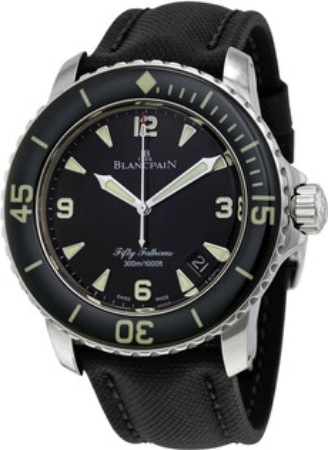 Bilde av Blancpain Herreklokke 5015-1130-52b Sport Fifty Fathoms Sort/tekstil