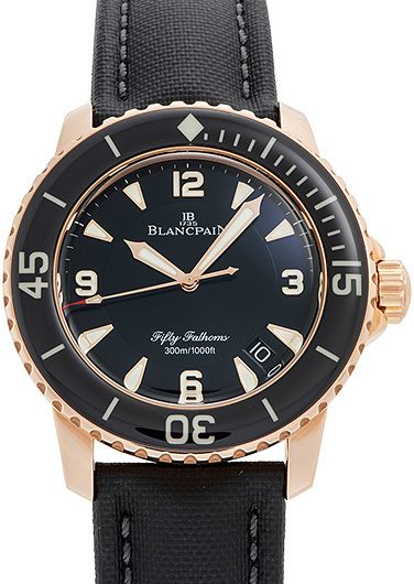 Bilde av Blancpain Herreklokke 5015-3630-52b Sport Fifty Fathoms Sort/tekstil