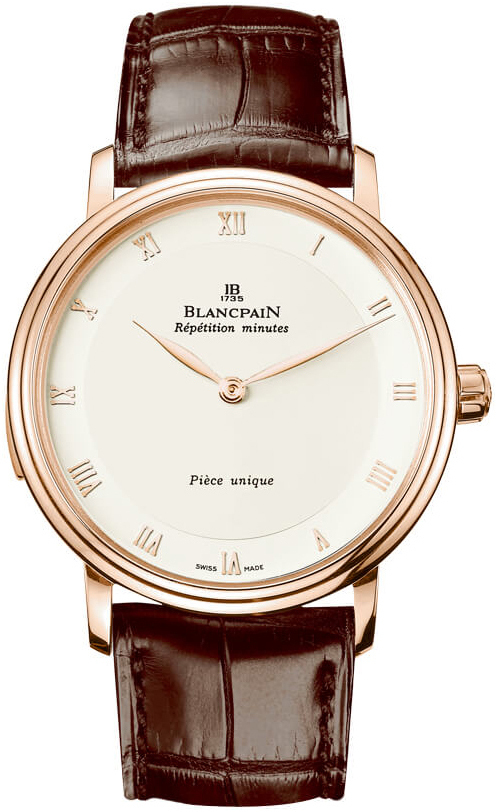 Bilde av Blancpain Herreklokke 6033-3642-55a Villeret Hvit/lær Ø38 Mm