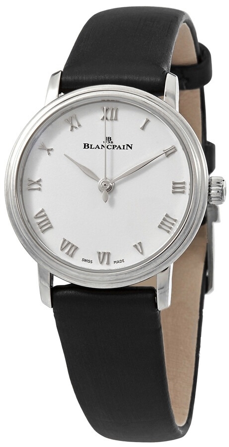 Bilde av Blancpain Dameklokke 6104-1127-95a Villeret Hvit/lær Ø29.2 Mm